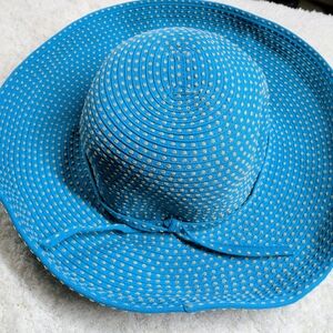 San Diego Blue and White Polka Dot Sun Hat